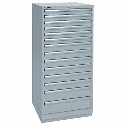 LISTA SC13501417FAFTLG Modular Drawer Cabinet 59-1/2 H 14 Drwr Light Grey