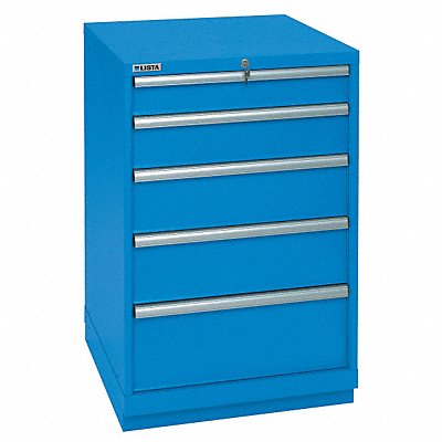 LISTA HS090503AFTKABB Modular Drawer Cabinet 41-1/2 H 5 Drwr Bright Blue