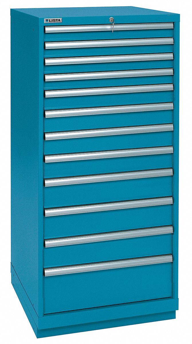 LISTA HS13501201FAFTCB Modular Drawer Cabinet 57.125 H 12 Drwr Clssc Blue