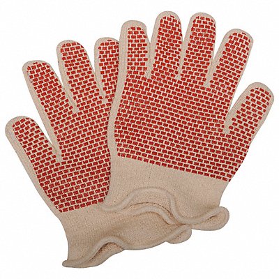 CONDOR 4JF36 Heat Resistant Gloves L Red/White PR