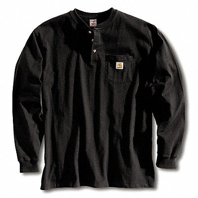 CARHARTT K128BLK3XLREG K7957 Long Sleeve Henley Black 3XL