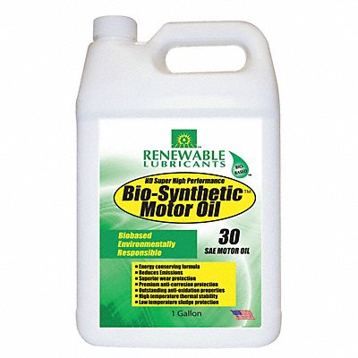 RENEWABLE LUBRICANTS 85243 Engine Oil 30 Bio-Synthetic 1gal