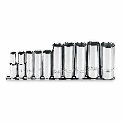 PROTO J52111 Socket Set Chrome 7/32-9/16 in 12Pt