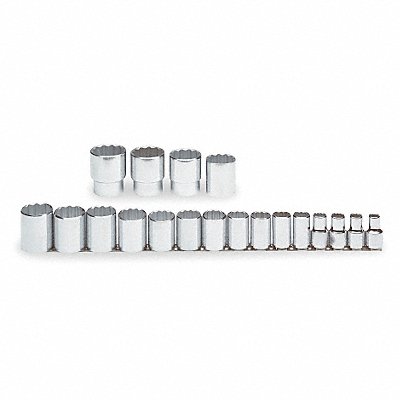 PROTO J54113 Socket Set Range 3/8 in to 1 1/2 in 6-Pt