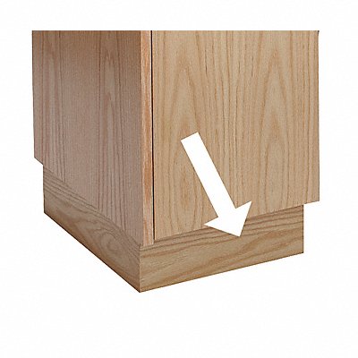 HALLOWELL WCB158WRO Pedestal Base Full Red Oak 4 x15 x18