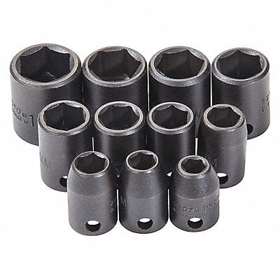 PROTO J72202 Impact Socket Set Steel Black Oxide 7 to 17 mm