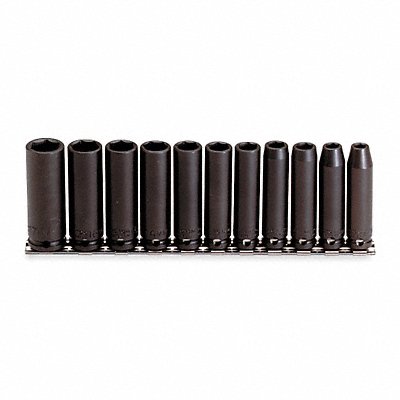 PROTO J72212 Impact Socket Set Steel Black Oxide 7 to 17 mm