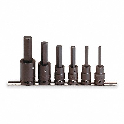 PROTO J74252 Impact Socket Set Steel Black Oxide 6 mm to 17 mm