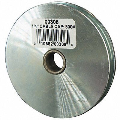GRAINGER 4JX62 Sheave 800 lb Cap. 1/4 in Rope Diameter