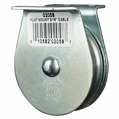 GRAINGER 4JX69 Pulley Block Bolt-On 3/16 in Rope dia.