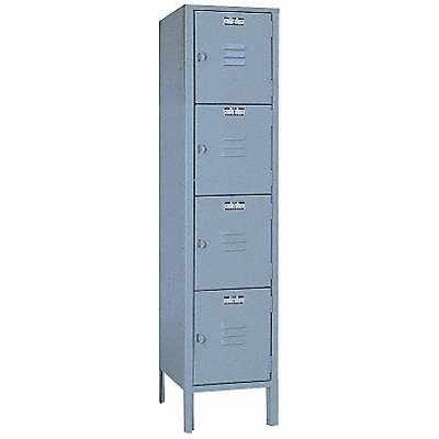 LYON DD5352SU Locker 4x1Locker Dove Grey 54 x12 x12 Assm