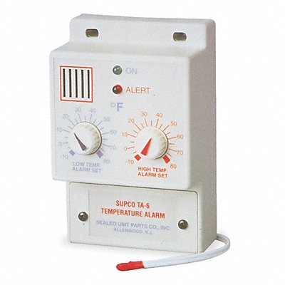 SUPCO TA6 Temperature Alarm -10 to 80F 120VAC