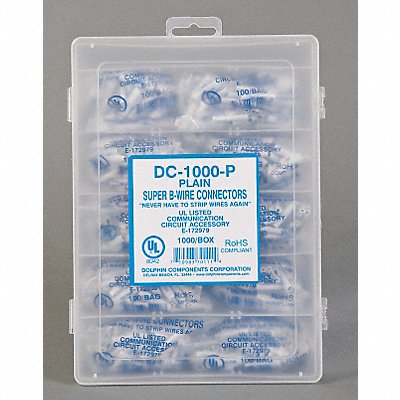 DOLPHIN COMPONENTS CORP DC1000P Insulation Displacement Connector White Run Tap PVC PK1000