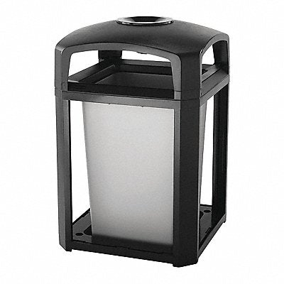 RUBBERMAID COMMERCIAL PRODUCTS FG397001BLA Ash/Garbage Can 35 gal Black Polycarbonate