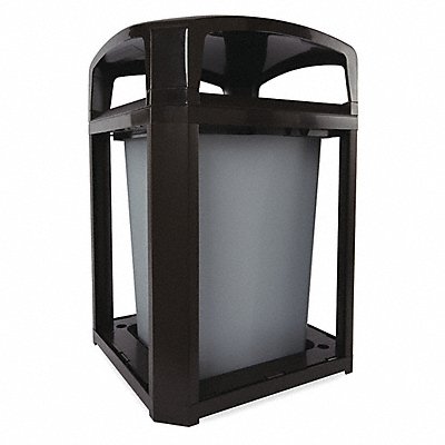 RUBBERMAID COMMERCIAL PRODUCTS FG397000BLA Garbage Can 35 gal Black Polycarbonate