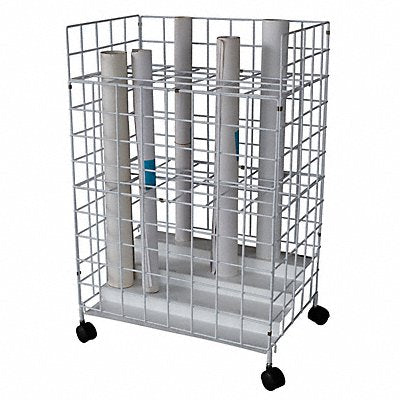 GRAINGER 4KH35 Mobile Roll File.24 Compartments