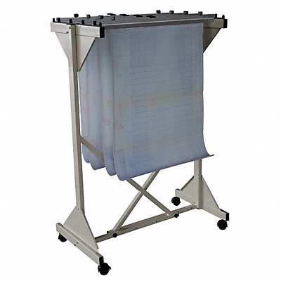 GRAINGER 4KH75 Mobile Drop Lift Rack 52 In H Putty