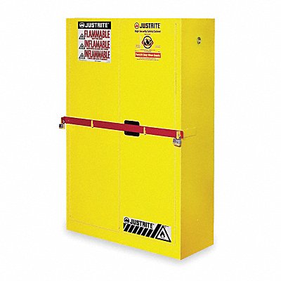 JUSTRITE SC29884Y Flammable Safety Cabinet 45 gal Yellow