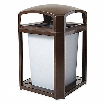 RUBBERMAID COMMERCIAL PRODUCTS FG397000SBLE Garbage Can 35 gal Sable Polycarbonate