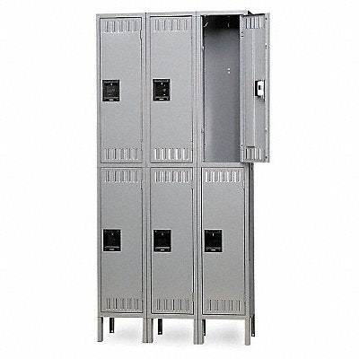 TENNSCO DTS1218363MG F0448 Wardrobe Locker 2x3Locker Grey 78 x36 x18 Assm