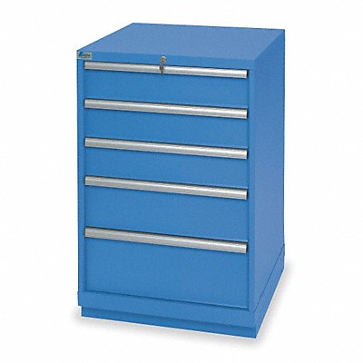 LISTA SC090501AFTKABB Modular Drawer Cabinet 39.5 x28 x28.5 BrtBl 5Drwr