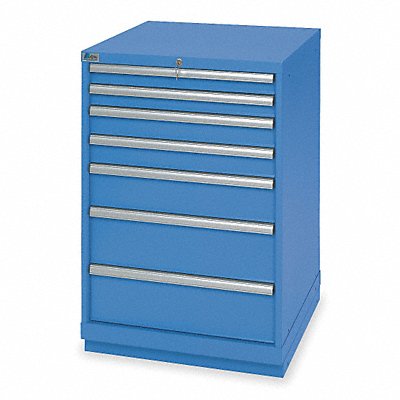 LISTA SC090703AFTKABB Modular Drawer Cabinet 39.5 x28 x28.5 BrtBl 7Drwr