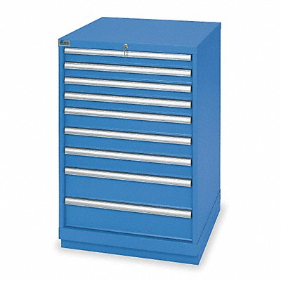 LISTA SC090901AFTKABB Modular Drawer Cabinet 39.5 x28 x28.5 BrtBl 9Drwr