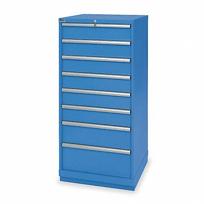 LISTA SC130803AFTKABB Modular Drawer Cabinet 57 x28.23 x28.5 BrtBl 8Drwr