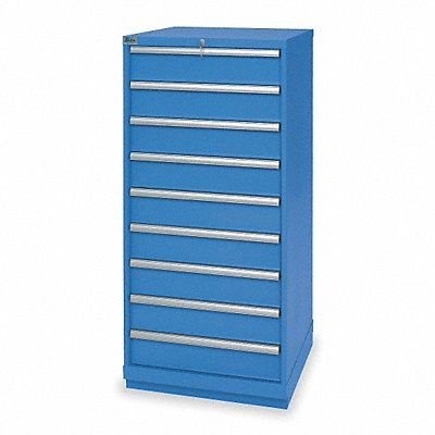 LISTA SC130903AFTKABB Modular Drawer Cabinet 57 x28.23 x28.5 BrtBl 9Drwr