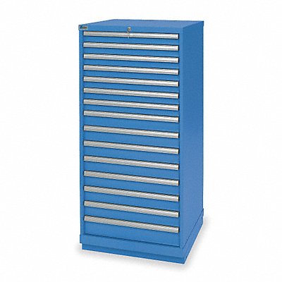 LISTA SC131502AFTKABB Modular Drawer Cabinet 57 x28 x28.5 BrtBl 15Drwr