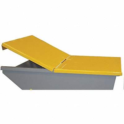 GRAINGER 4LLH8 Hopper Lid 41 W Yellow Steel