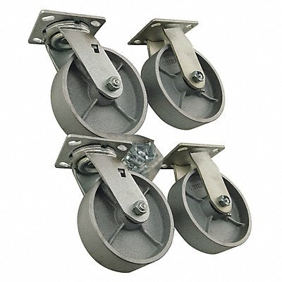 GRAINGER 4LLN3 Standard Plate Castor Swivel/Rigid