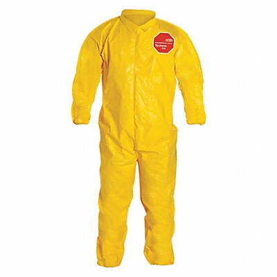 DUPONT QC125BYLLG001200 D2252 Coveralls L Yellow Tychem 2000 PK12