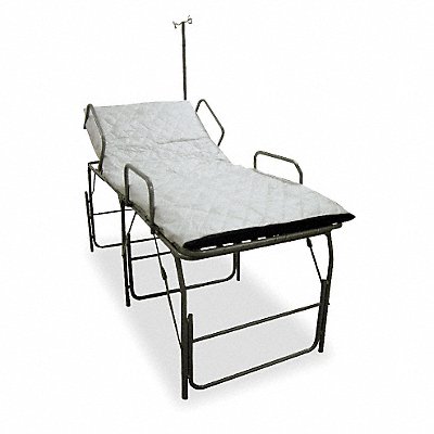 FSI FEM560AHBSR Medical Field Cot with IV Pole Blue