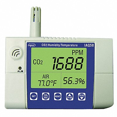 SUPCO IAQ50 Indoor Air Meter 14 F to 140 F LCD