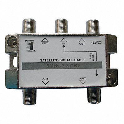 POWER FIRST 4LWZ3 Cable Splitter 4-Way F-Type 2.3 GHz