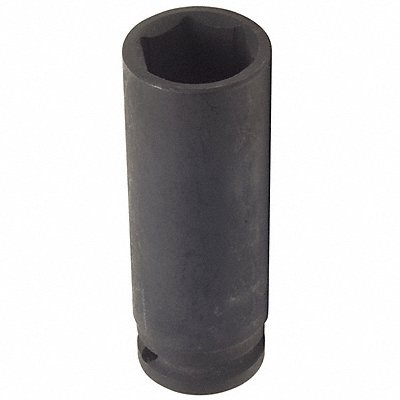 WESTWARD 4LYV1 Impact Socket Steel Black Oxide 7/16 in