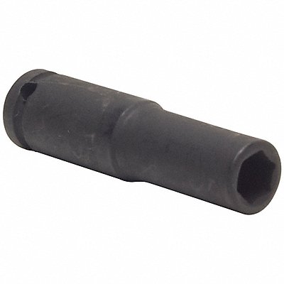 WESTWARD 4LXV8 Impact Socket Steel Black Oxide 1/4 in