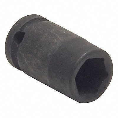 WESTWARD 4LXY6 Impact Socket: 1/4 in Drive Size, 10 mm Socket Size, 6-Point, Std, Black Oxide