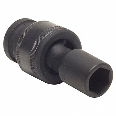 WESTWARD 4LXF9 Impact Socket Steel Black Oxide 7/16 in