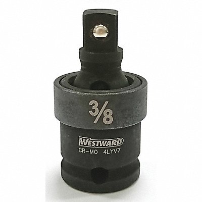 WESTWARD 4LYV7 Impact Universal Joint Steel Black Oxide 3/8 in