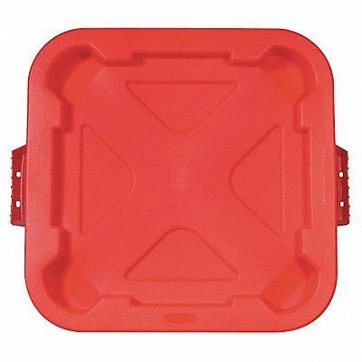 RUBBERMAID COMMERCIAL PRODUCTS FG352900RED Garbage Can Top Flat Snap-On Closure Red