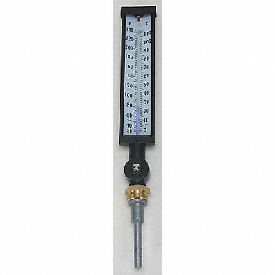 GRAINGER 4LZP1 Industrial Thermometer 30 to 240 F