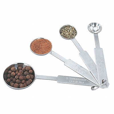 VOLLRATH 47118 Measuring Spoon Set of 4 Grey SS