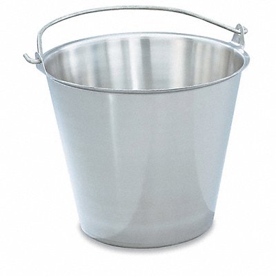 VOLLRATH 58160 Dairy Pail 12.06 in Dia SS
