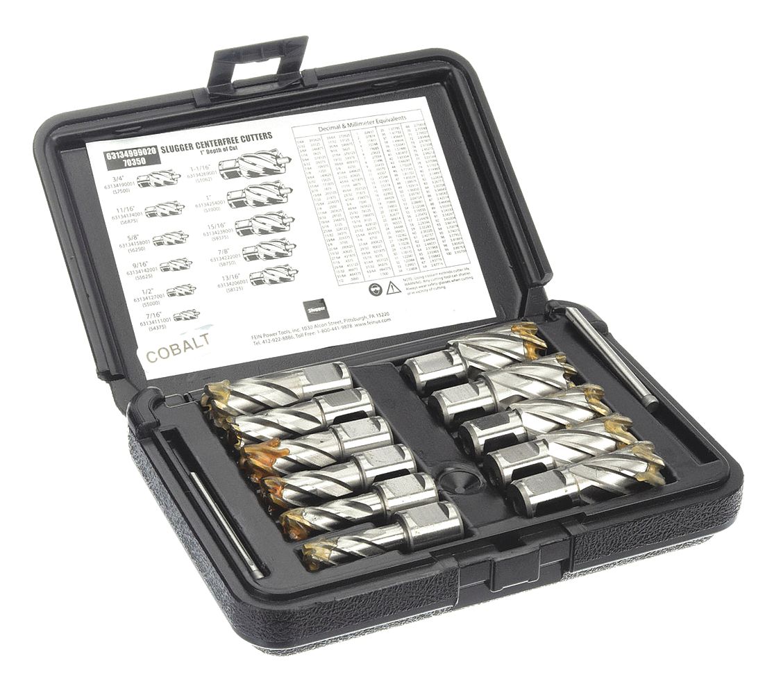 SLUGGER BY FEIN 63134999021 Annular Cutter Set 11pc M42 Cobalt