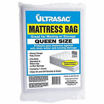 GRAINGER 4NZF8 Mattress Bag Queen 2 mil