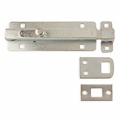 GRAINGER 4PB95 Padlockable Spring Bolt 6.5 In 1 In Thrw