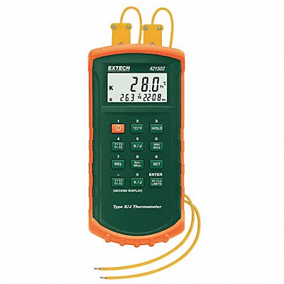 EXTECH 421502 Thermocouple Thermometer 2 In Type J K
