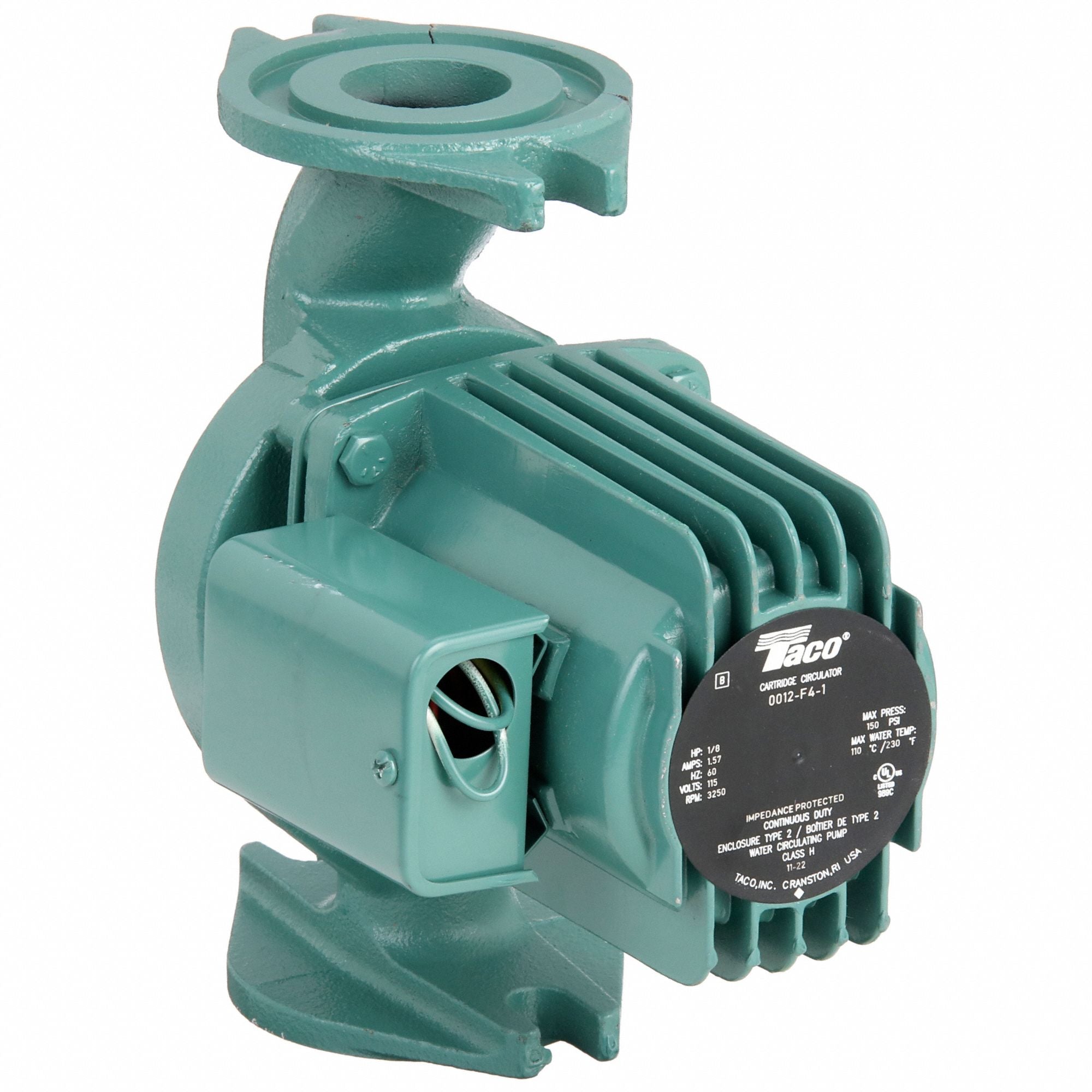 TACO 0012F41 Hydronic Circulating Pump Flanged 1/8HP
